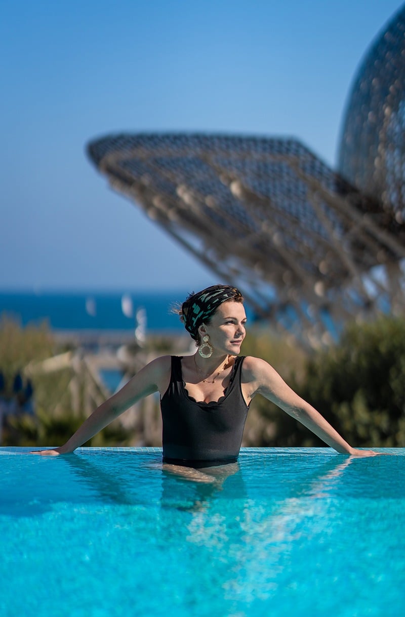 girl in the pool