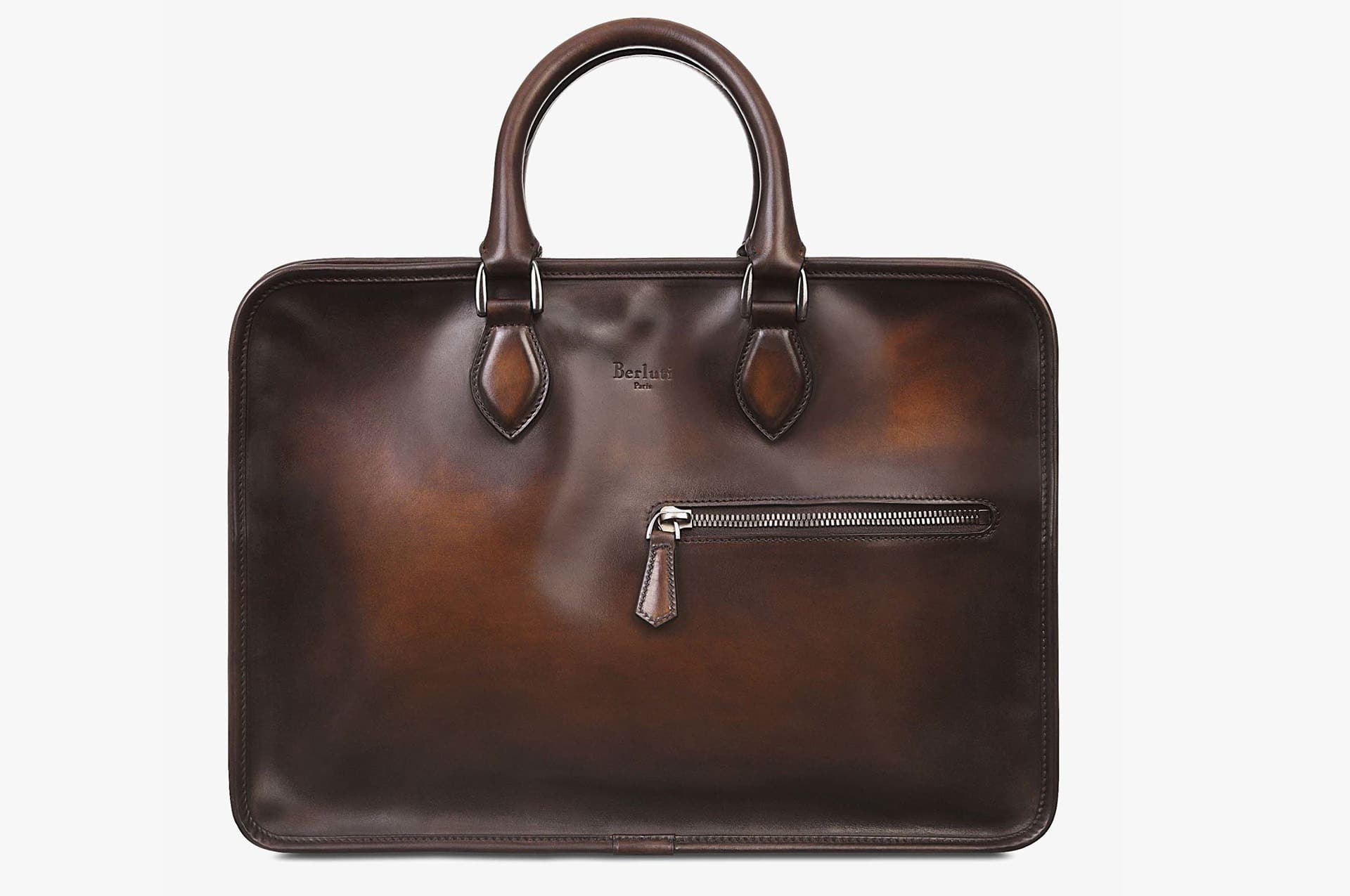 Berluti brown patinated bag