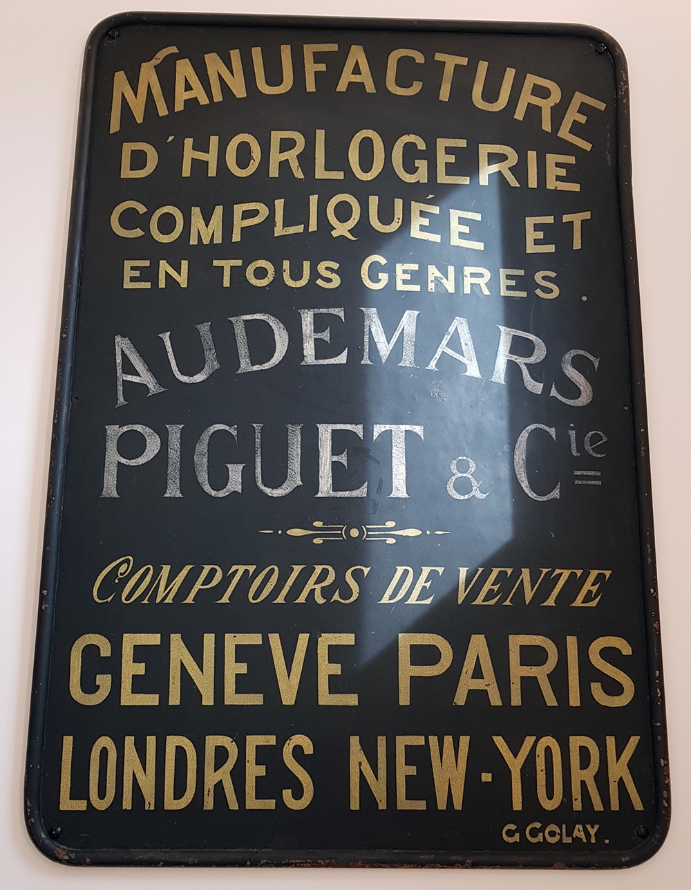 Audemars Piguet original business sign