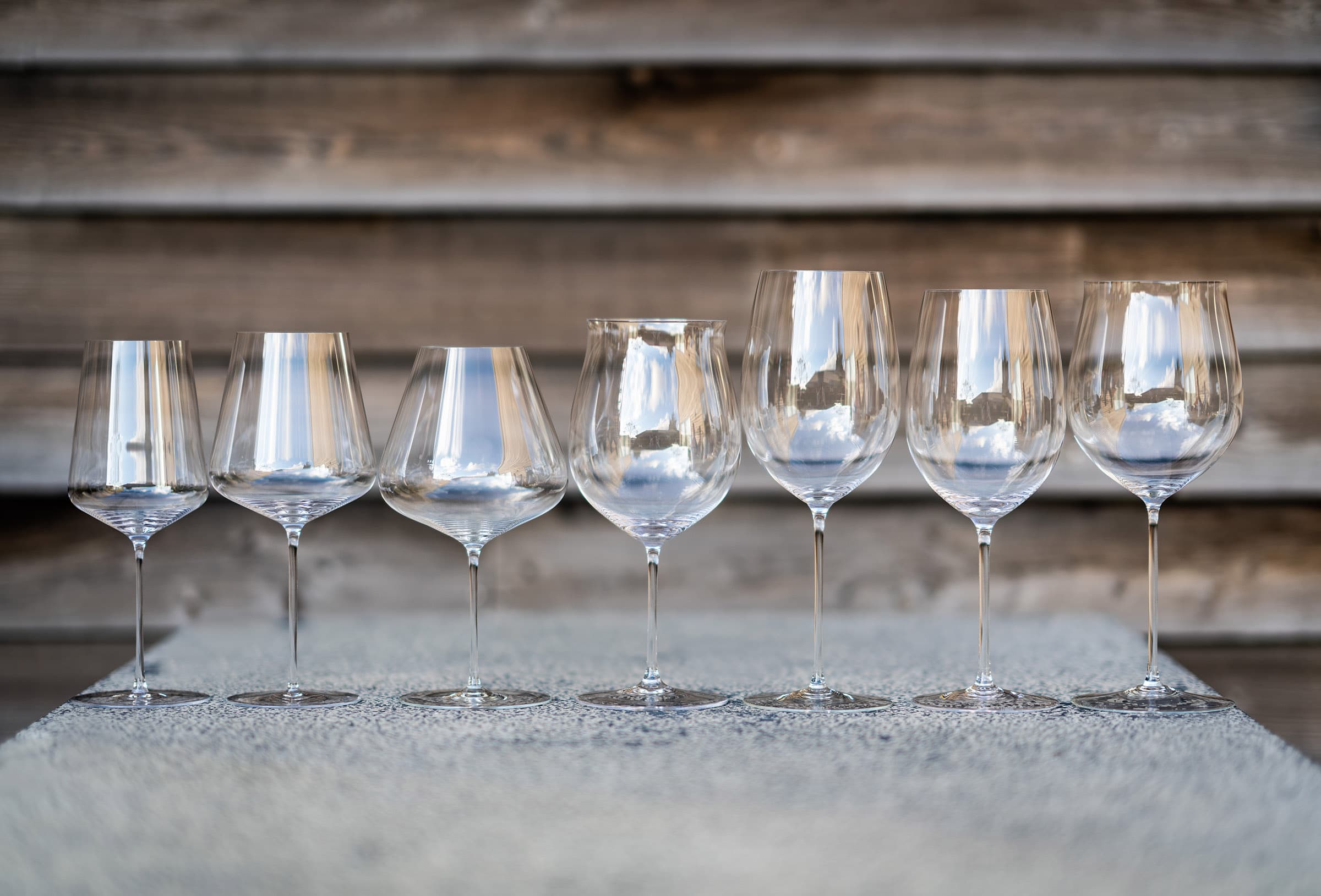 Wine glasses from Riedel and Zalto