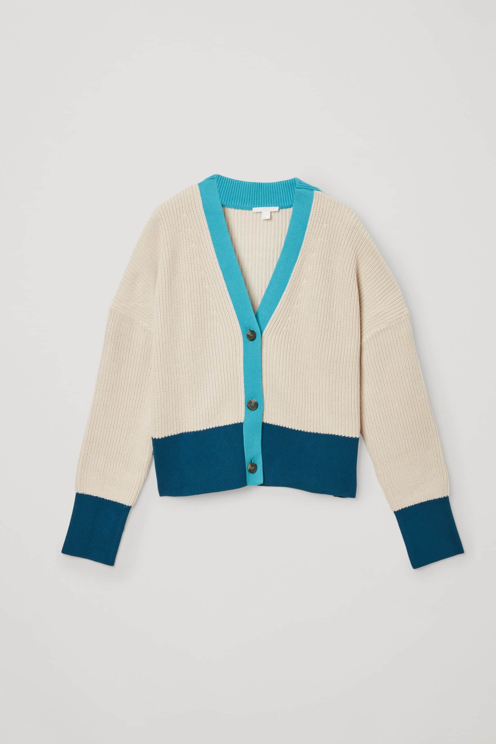 Blue and beige cardigan