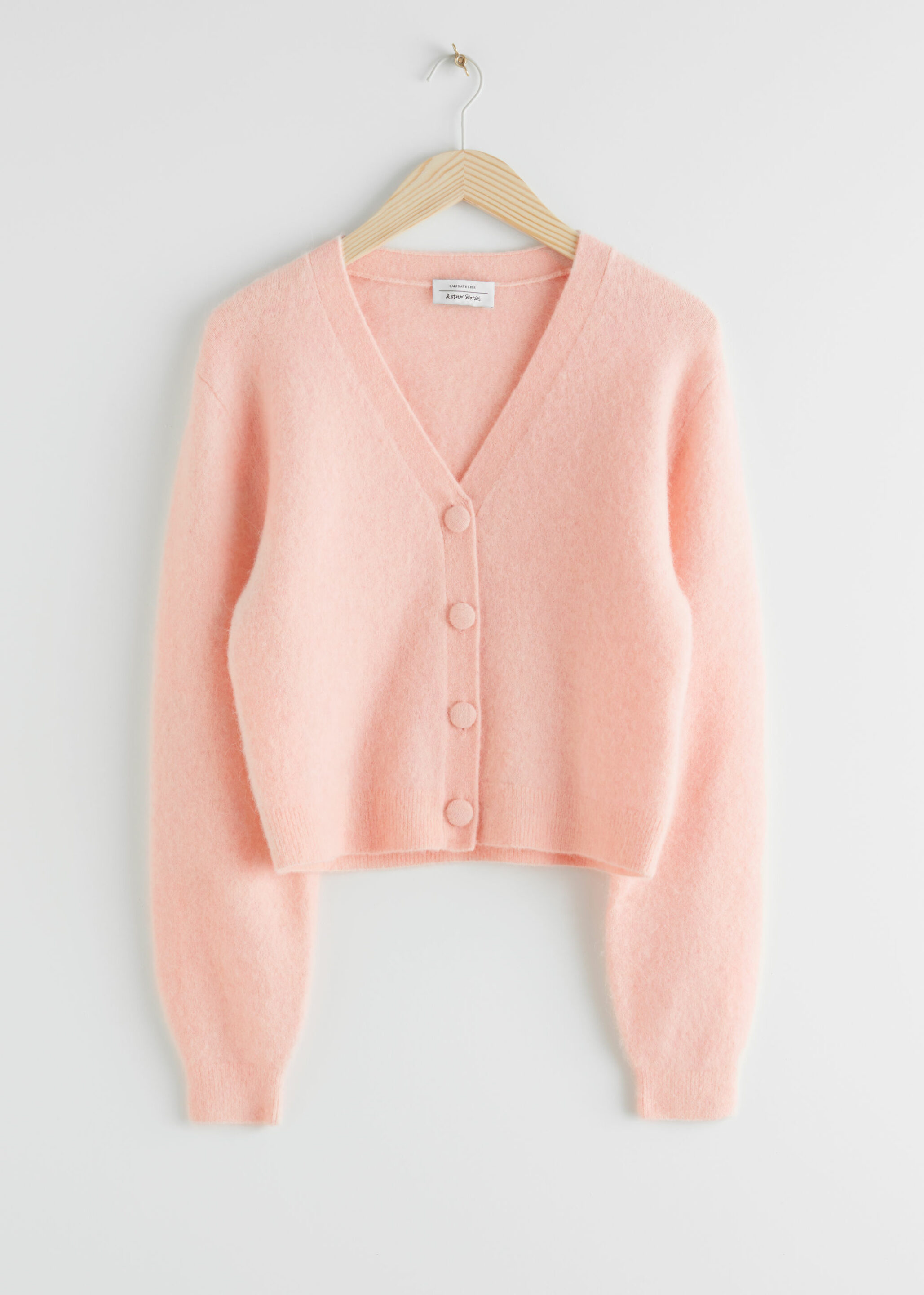 Pink cropped cardigan