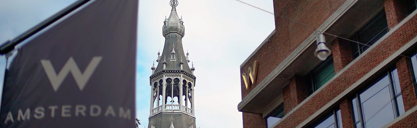 W banner f W Amsterdam hotel