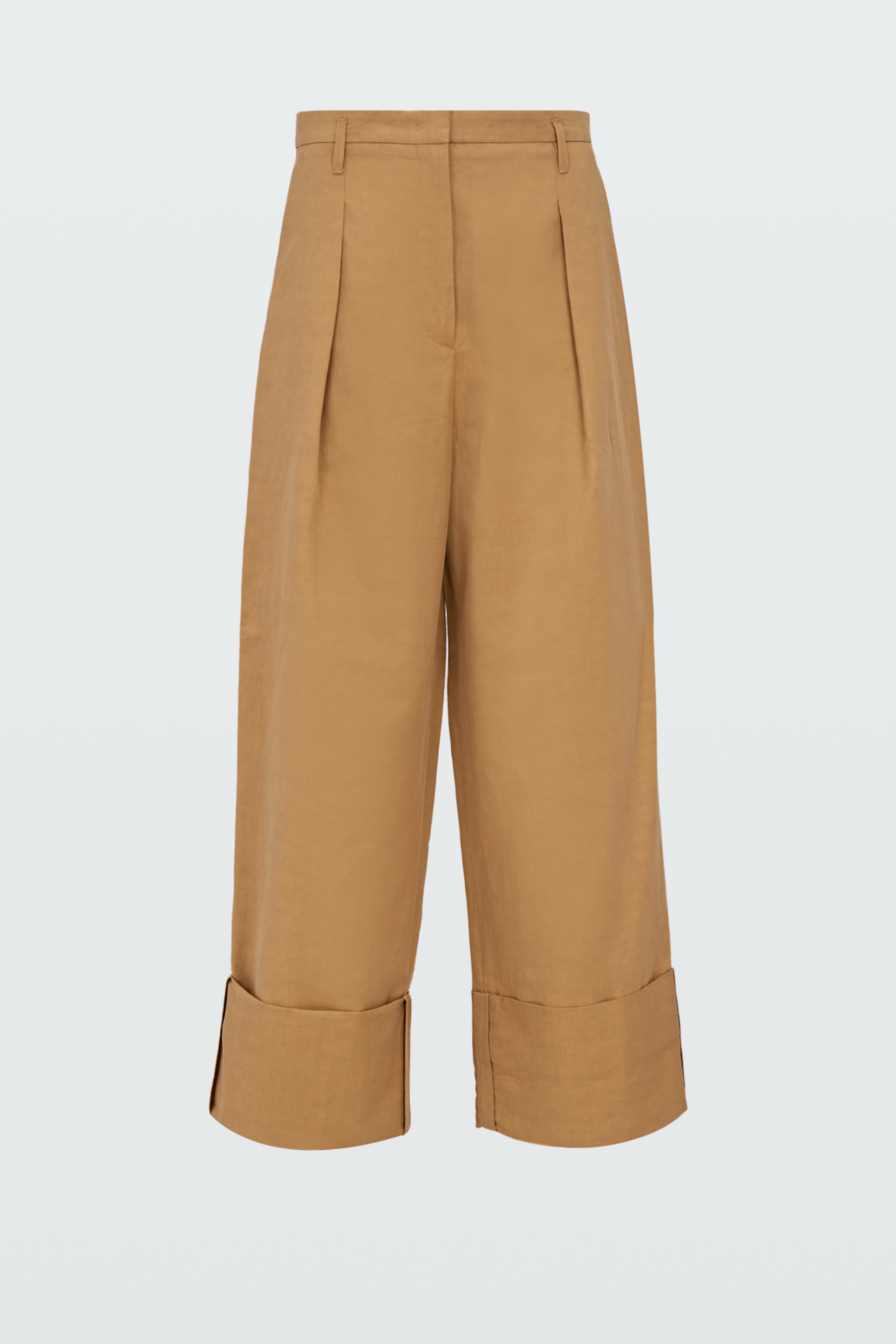 Camel wide leg trousers